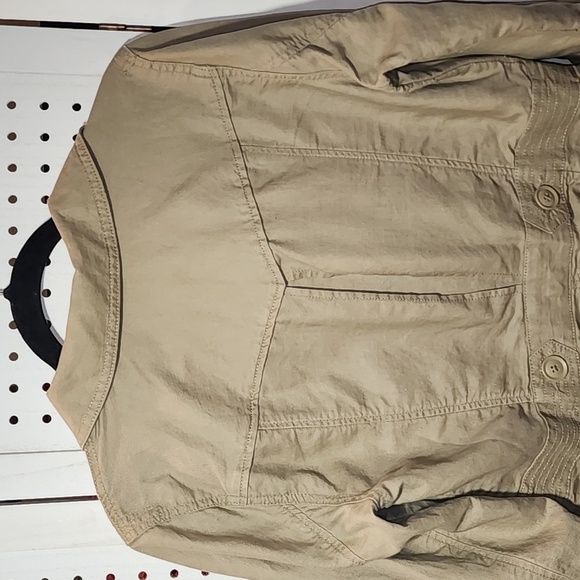 Eddie Bauer Size Medium Linen Blend Khaki Jacket - Picture 10 of 10